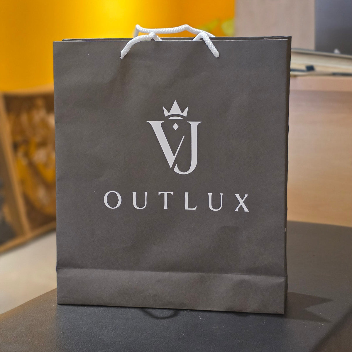 Black- printed Paper Bag
