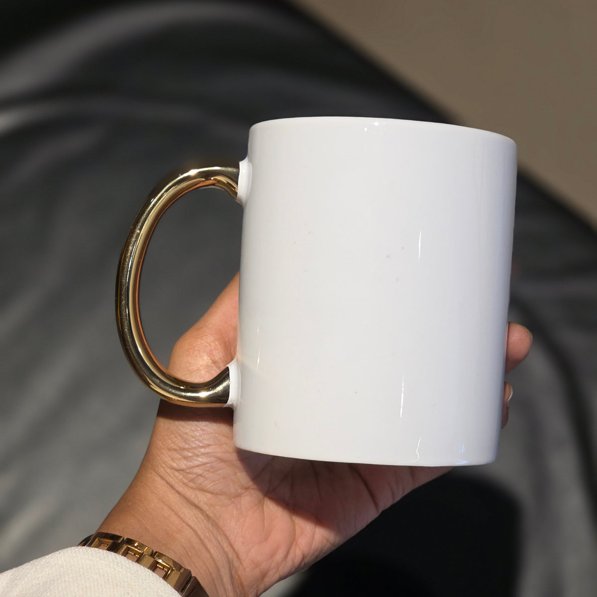 Customizable Gold Handle Mug – Personalized Photo & Design Mug