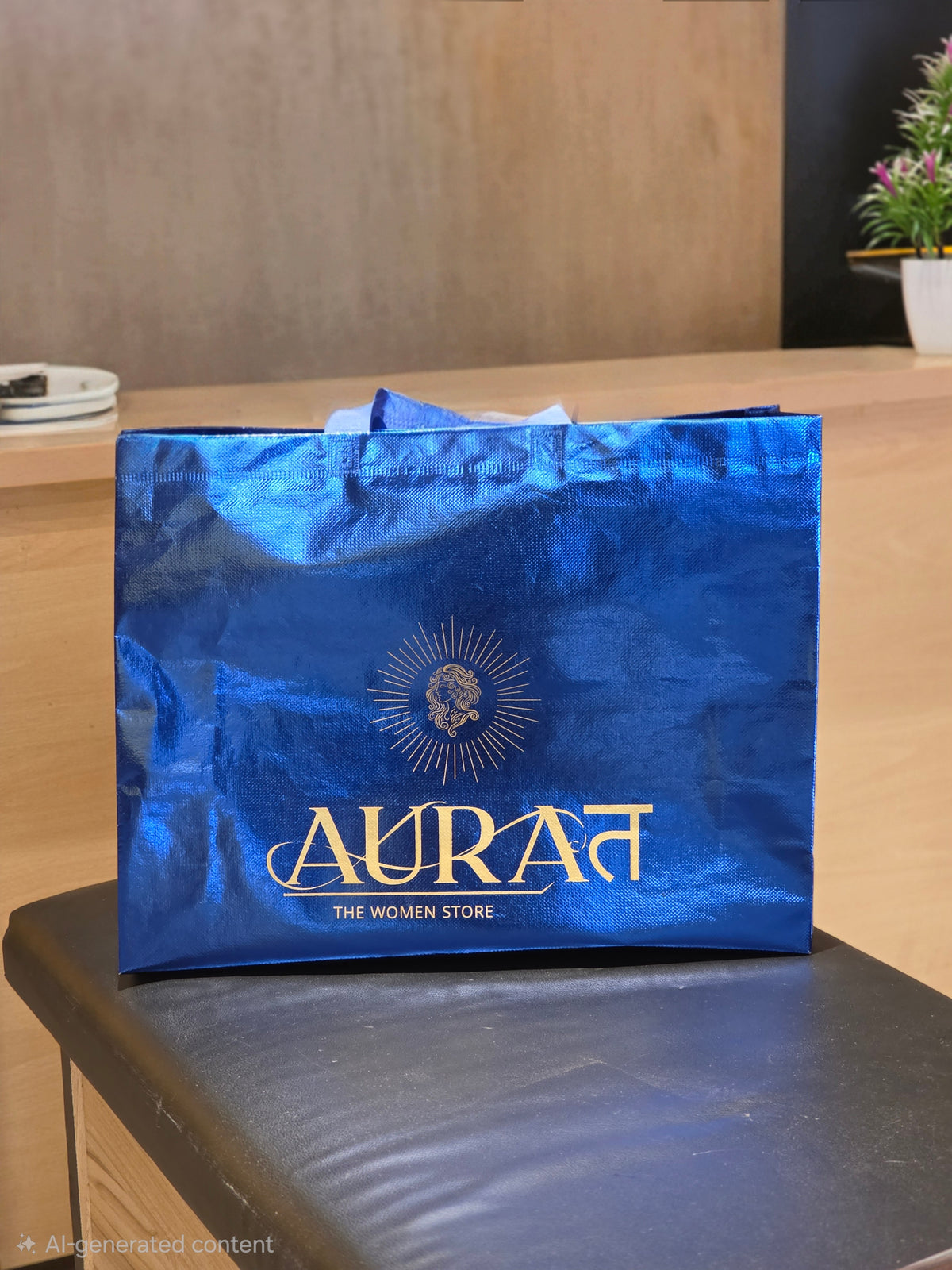 Blue-Metalic Carry bag