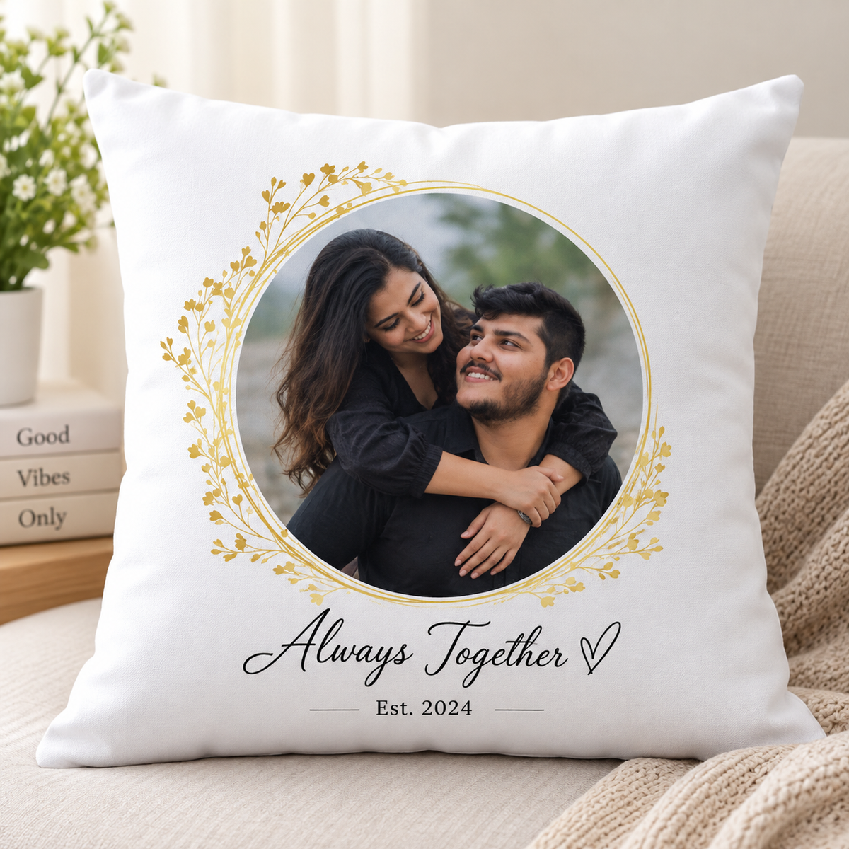 Custom Printed Photo Pillow – Personalized Cushion for Gifts & Home Décor