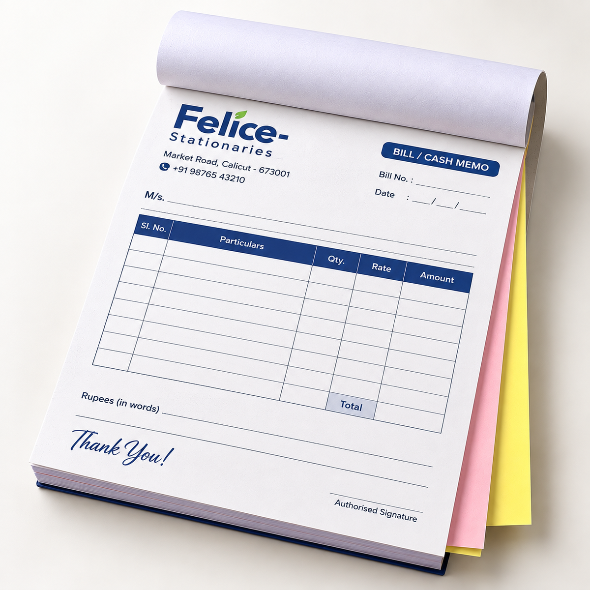 Custom Printed Bill Books