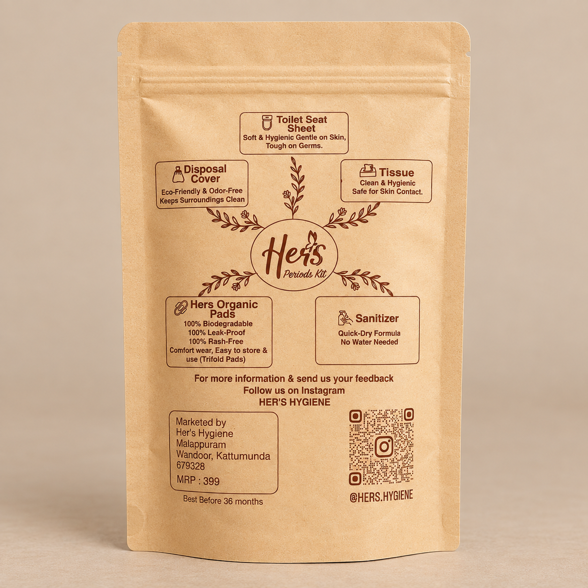 Custom Kraft Standup Pouch – No Window