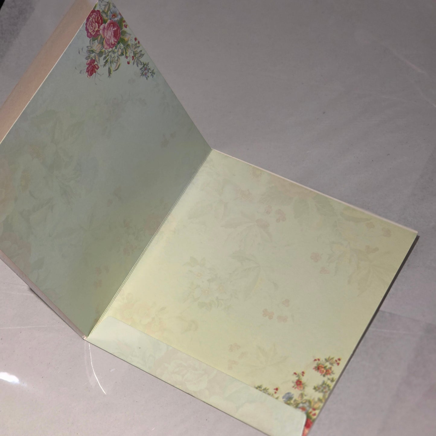 Premium Floral Foil Mini Wedding Invitation Card with Matching Envelope