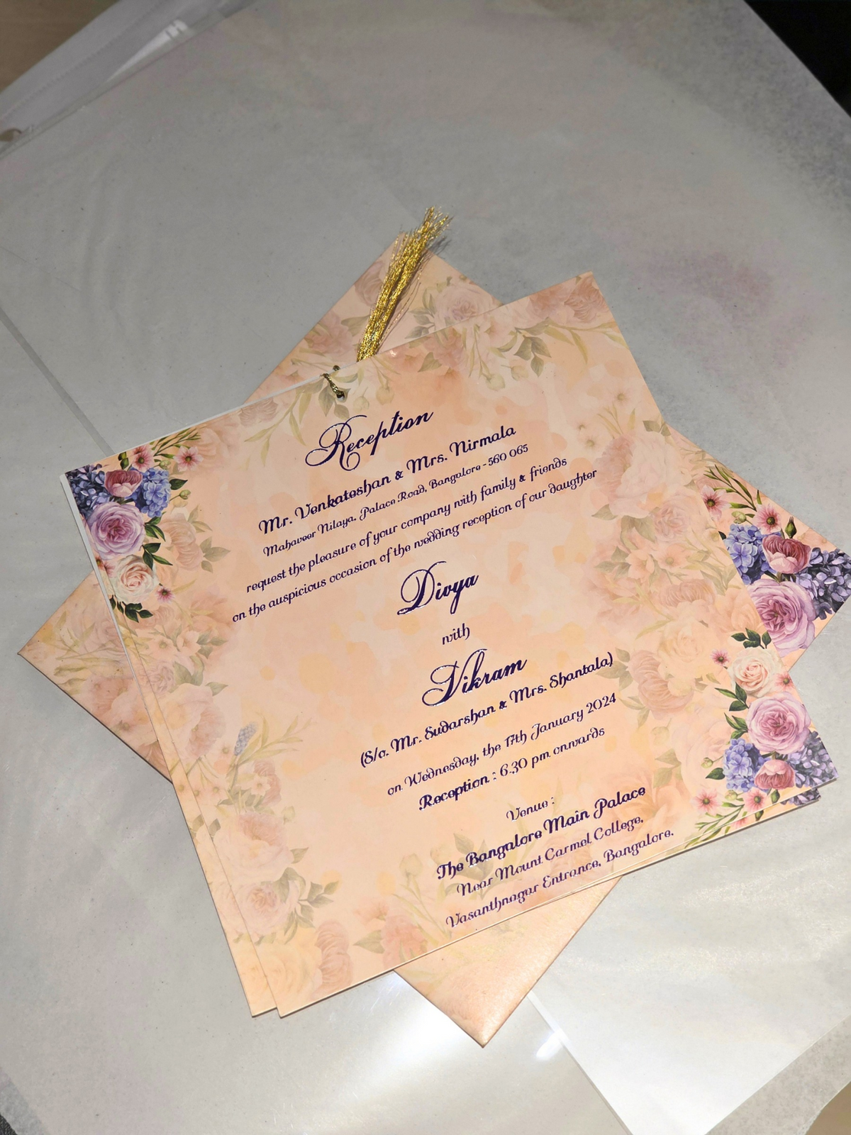 Peach Blossom Reverie Wedding Invitation