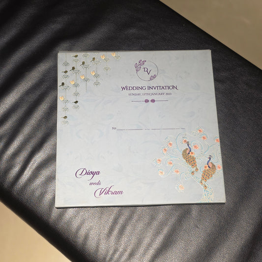 Royal Peacock Elegance Wedding Invitation