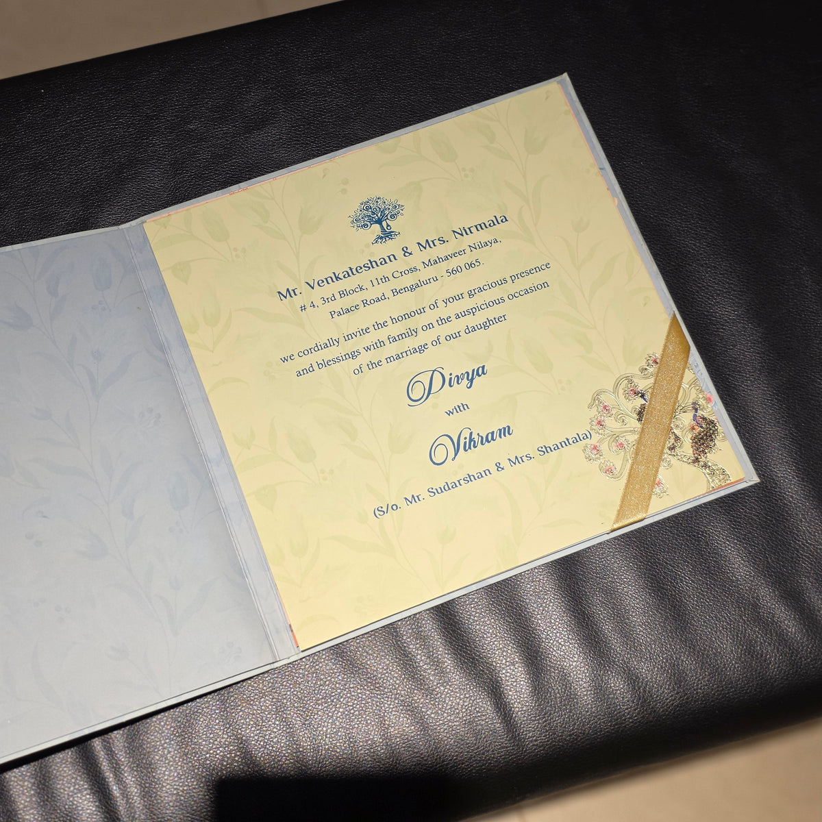 Royal Peacock Elegance Wedding Invitation
