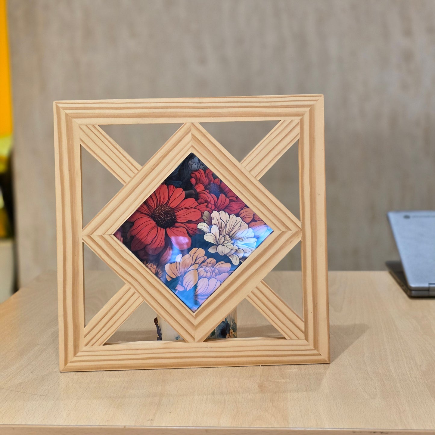 Geometric Wooden Photo Frame