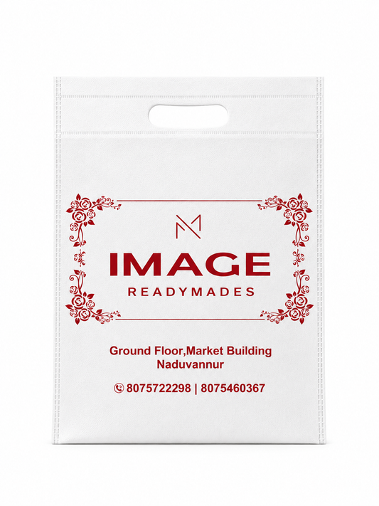 Plain White Non-Woven D-Cut Shopping Bag