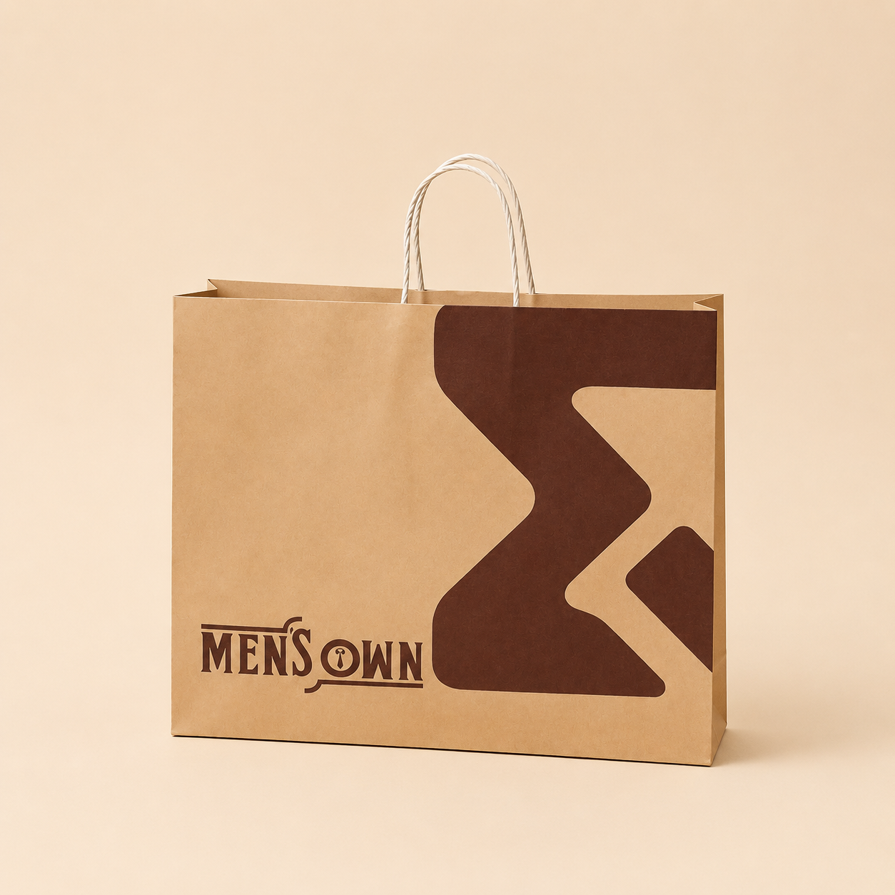 Custom Multi-Color Printed Paper Shopping Bag with Rope Handles