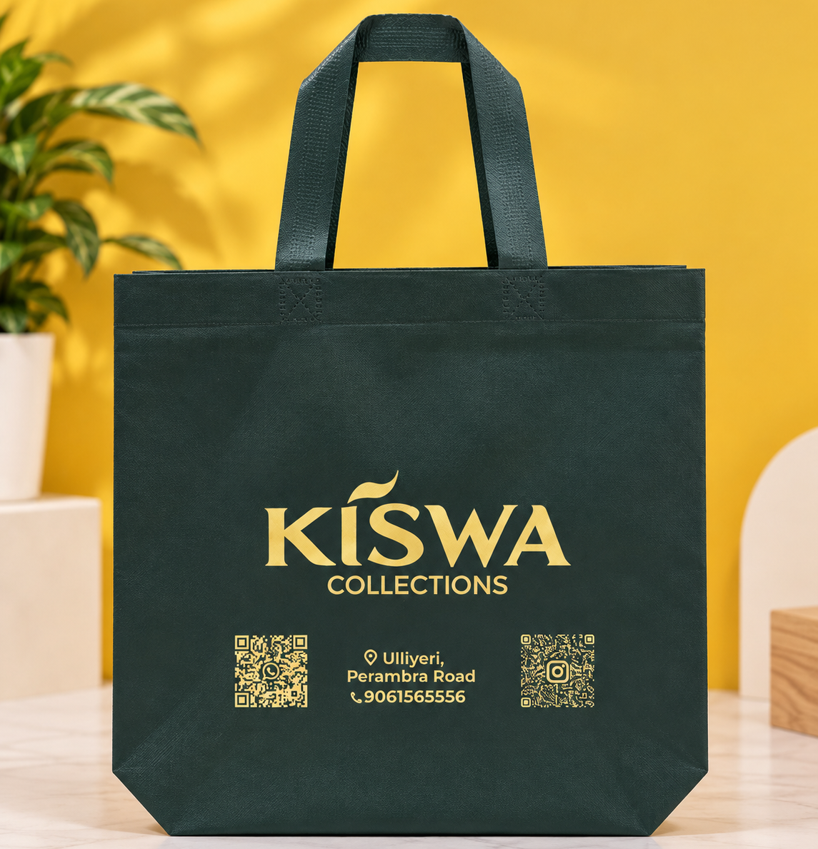 Green Custom printed BOPP Bag