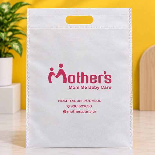 Custom white&Red Non woven carrybag