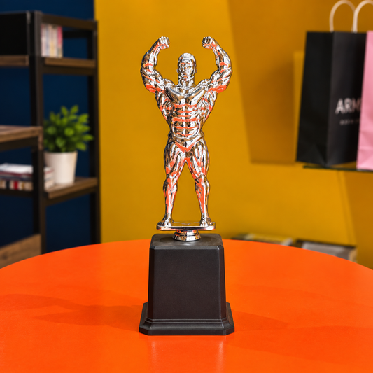 Premium Silver Bodybuilding Champion- Action Trophy
