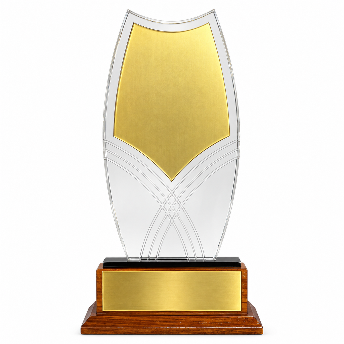 Custom Acrylic Memento-Gold&Wooden