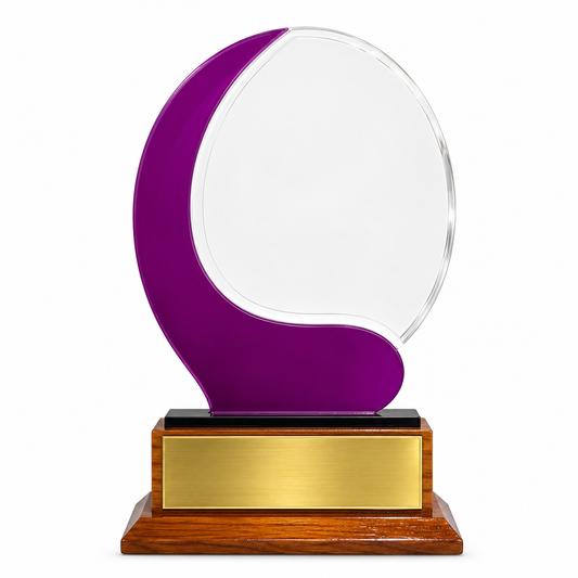 Custom Acrylic Memento-Wooden Base