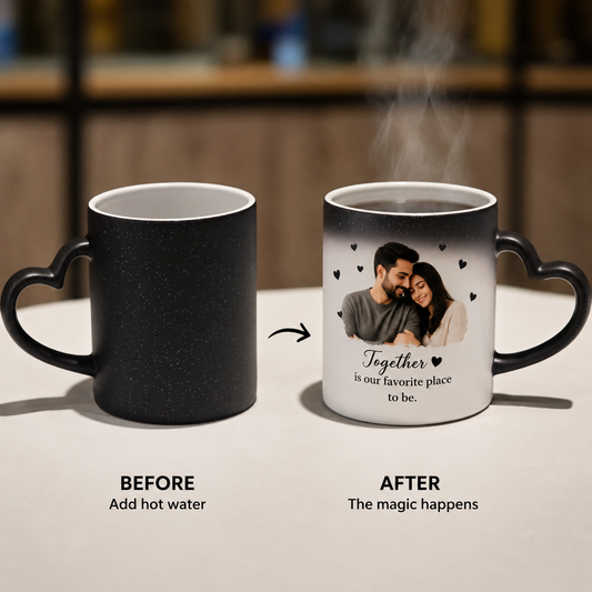 Customizable Magic Love Handle Mug | Personalized Heat Reveal Mug