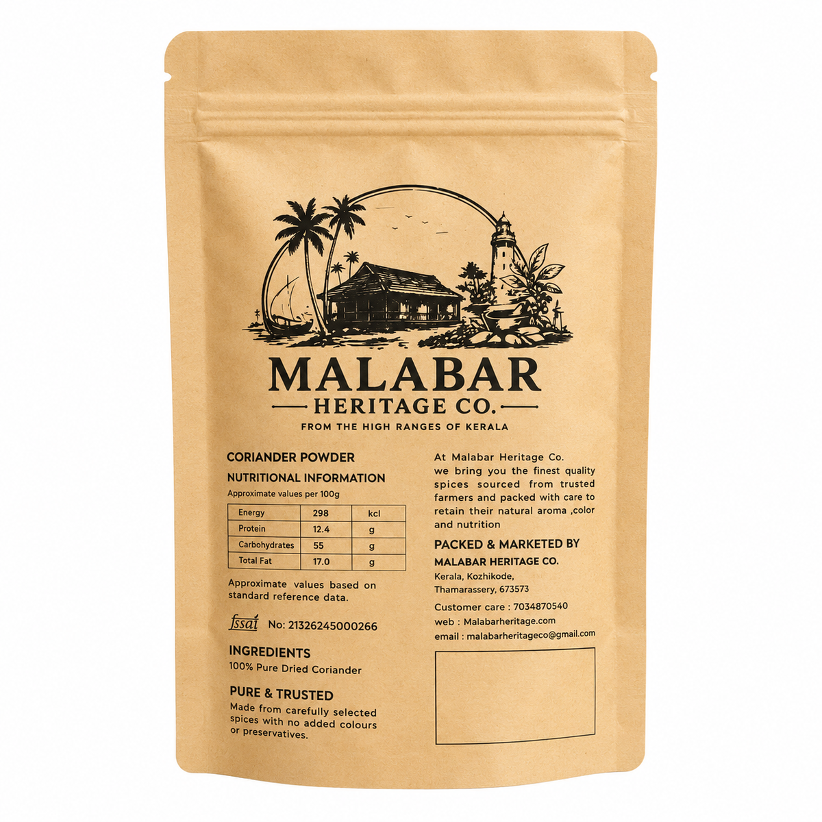 Custom Printed Kraft Stand-Up Pouch
