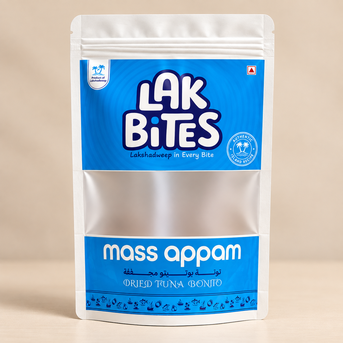 Custom Sticker print Blue standup pouch