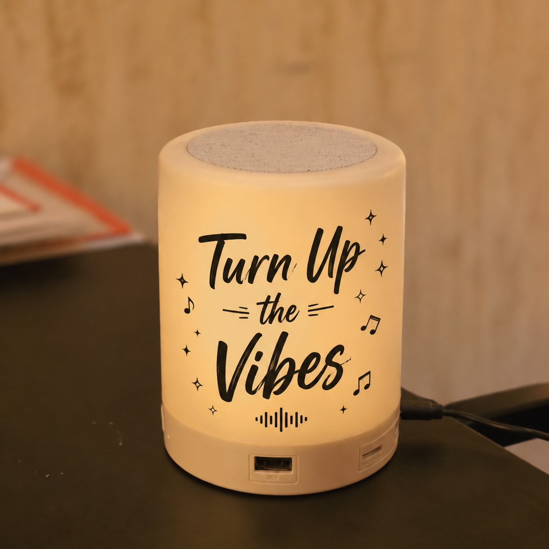 Customizable Bluetooth Speaker with LED Mood Light