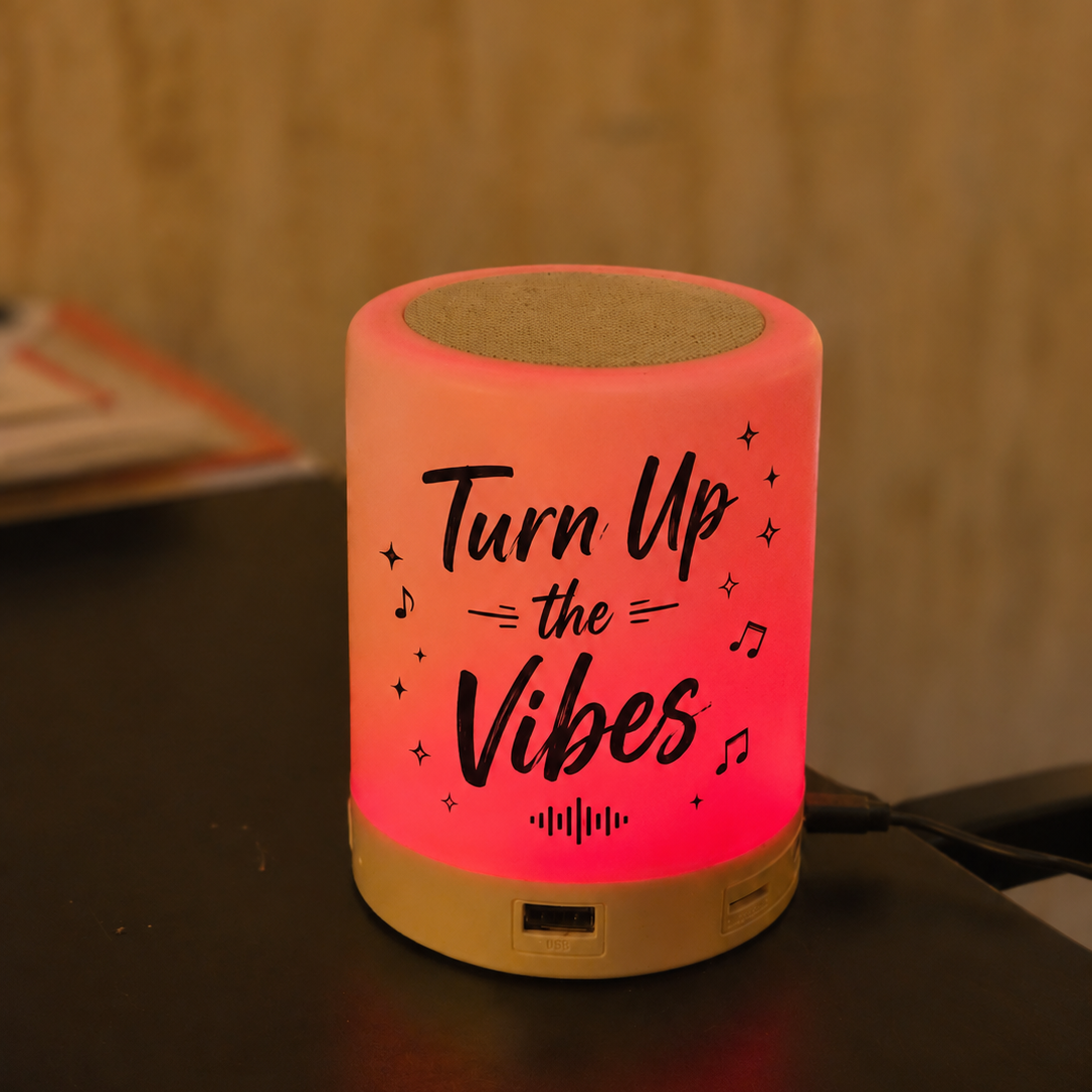 Customizable Bluetooth Speaker with LED Mood Light