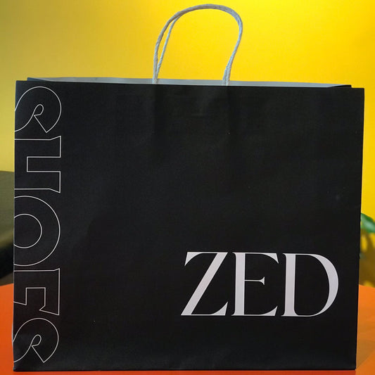 ZED- Black and white Paper Bag