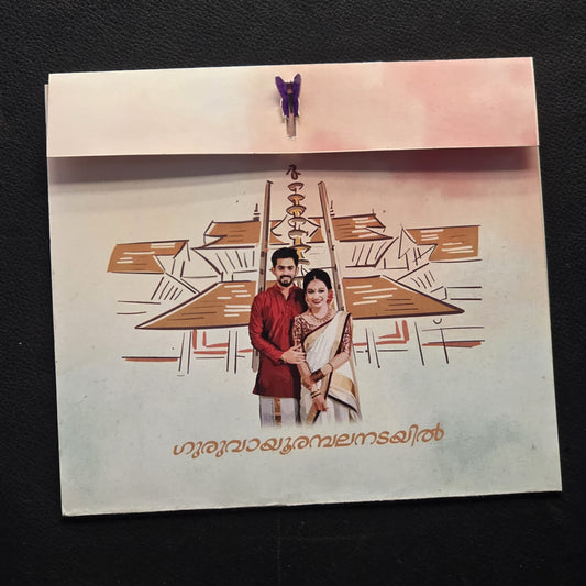 Custom Foldable Temple Wedding Invitation Card