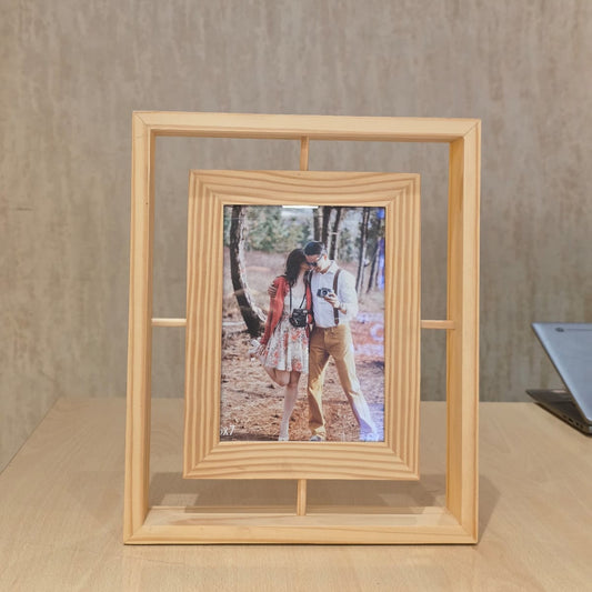 Double Frame Wooden Photo Frame