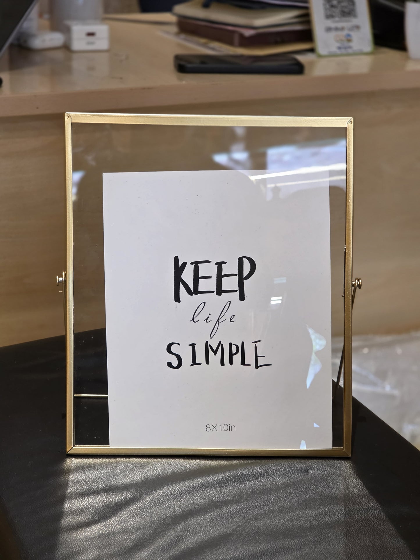 Gold Metal Frame with Clear Glass – 8×10 Inch
