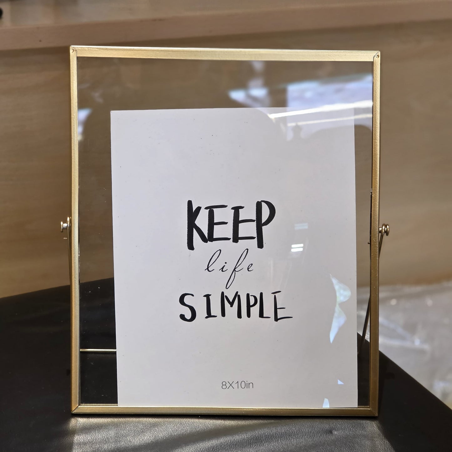 Gold Metal Frame with Clear Glass – 8×10 Inch