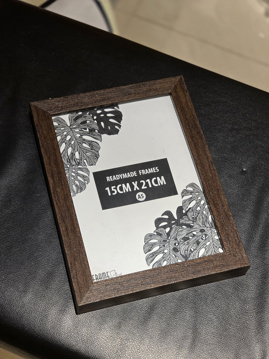 A5 Dark Brown Wooden Photo Frame